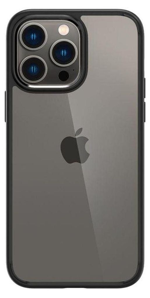 The back of a smartphone in a protective case.