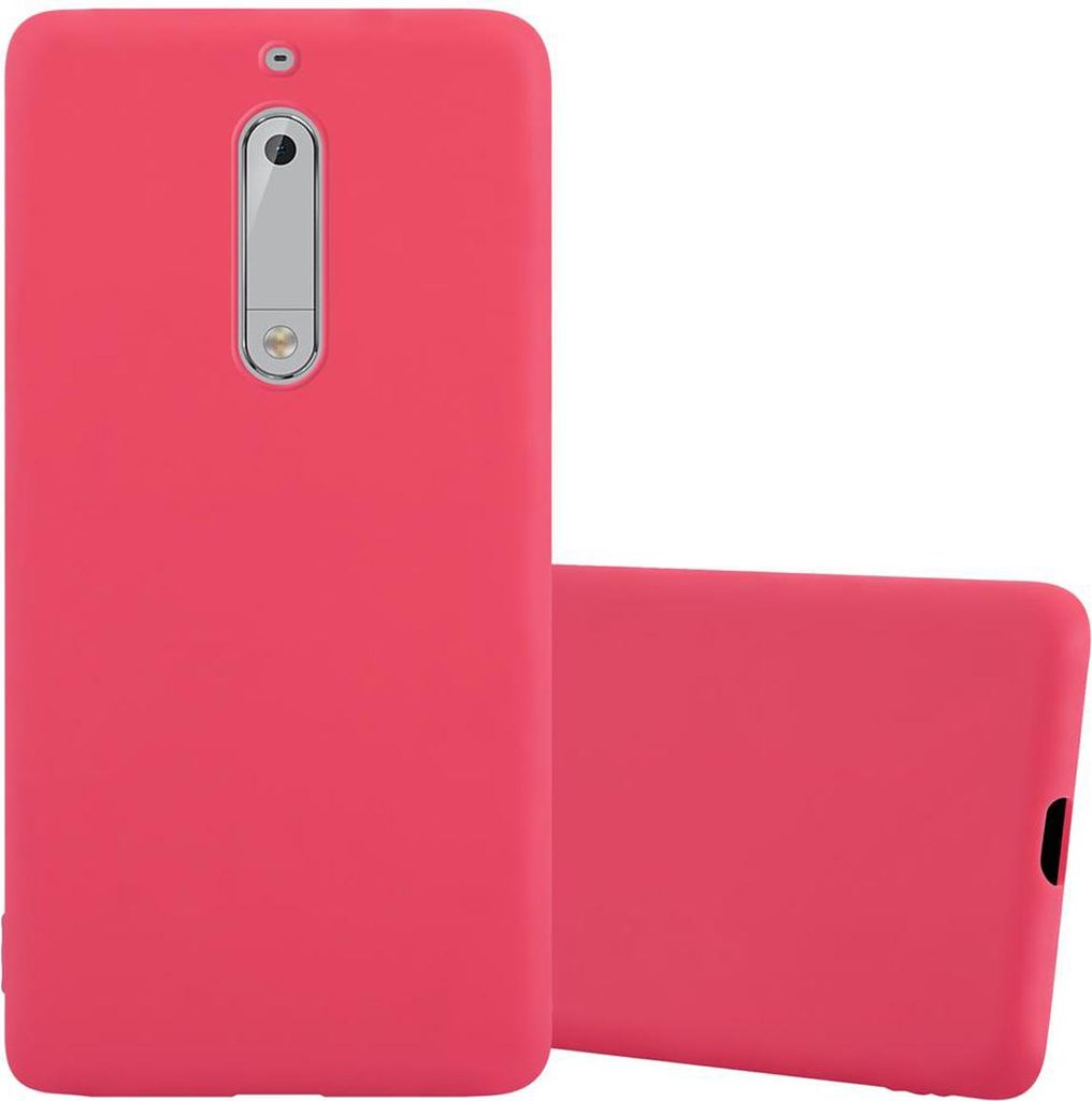 Cadorabo Hülle für Nokia 5 2017 Schutzhülle in Rot Produktbild 