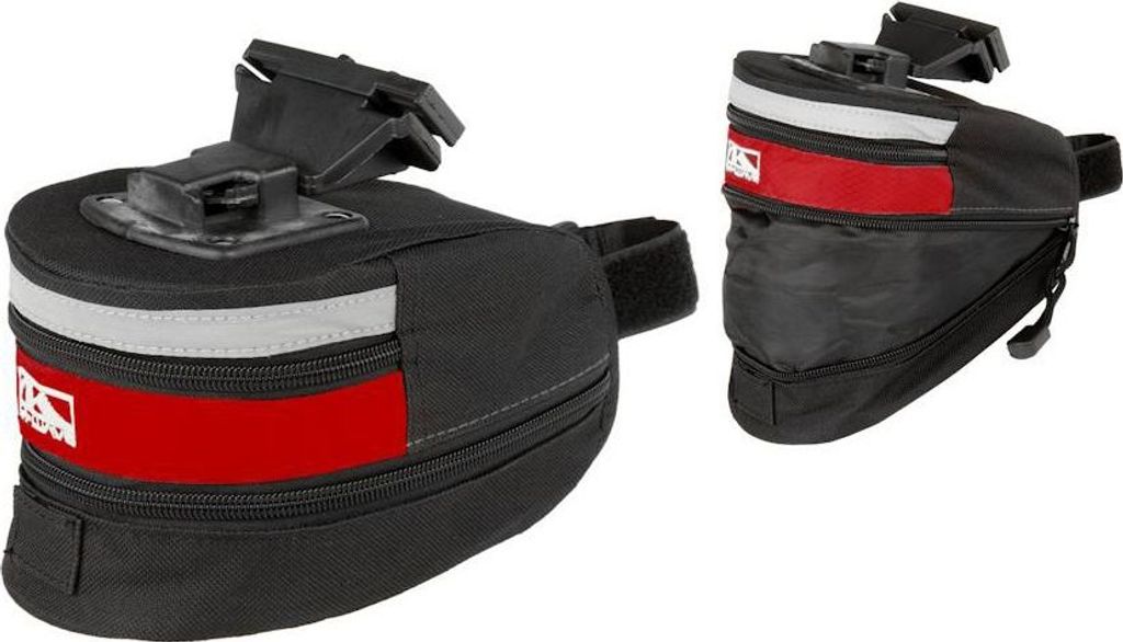 M-Wave Borsa da sella 1Tilburg L,8 litri nero/rosso Immagine del prodotto 