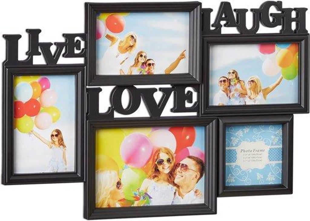 Famanu Fotoliste für 3 Fotos 15x10cm - Weiß/Schwarz