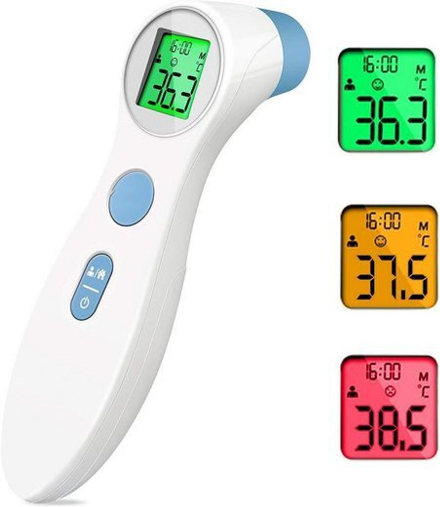Digital Fieberthermometer Infrarot Stirn Thermometer Kontaktlos Baby& Erwachsene 