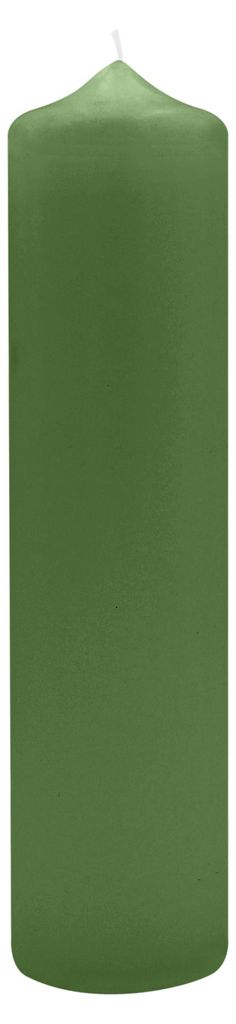 Spitzkopf Stumpen Kerzen Grün 30 x Ø 6 cm, 6 Stück