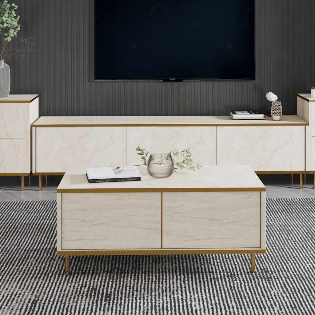 Skye Decor, Imaj - Travertine, Couchtische, Travertin, 90 x Produktbild 