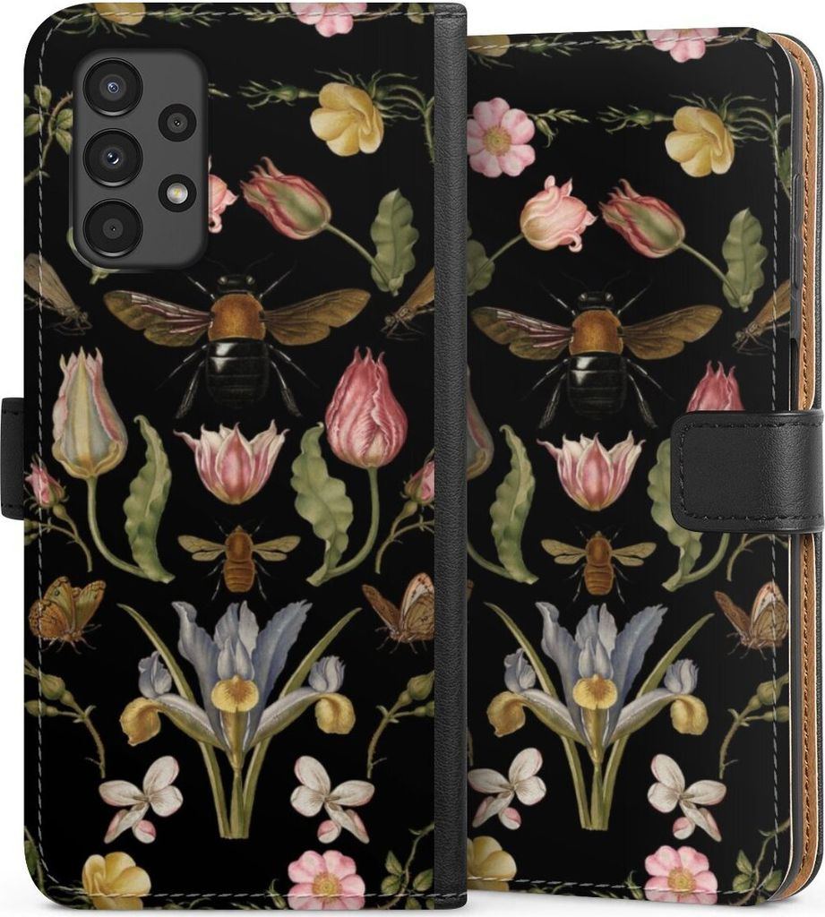 DeinDesign Klapphülle für Samsung Galaxy A13 4G Handytasche Lederhülle Tasche Biene Blumenkranz Blüte