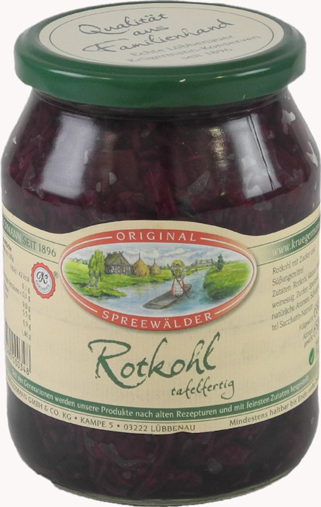Krügermanns Original Spreewälder Rotkohl (720 ml Glas)