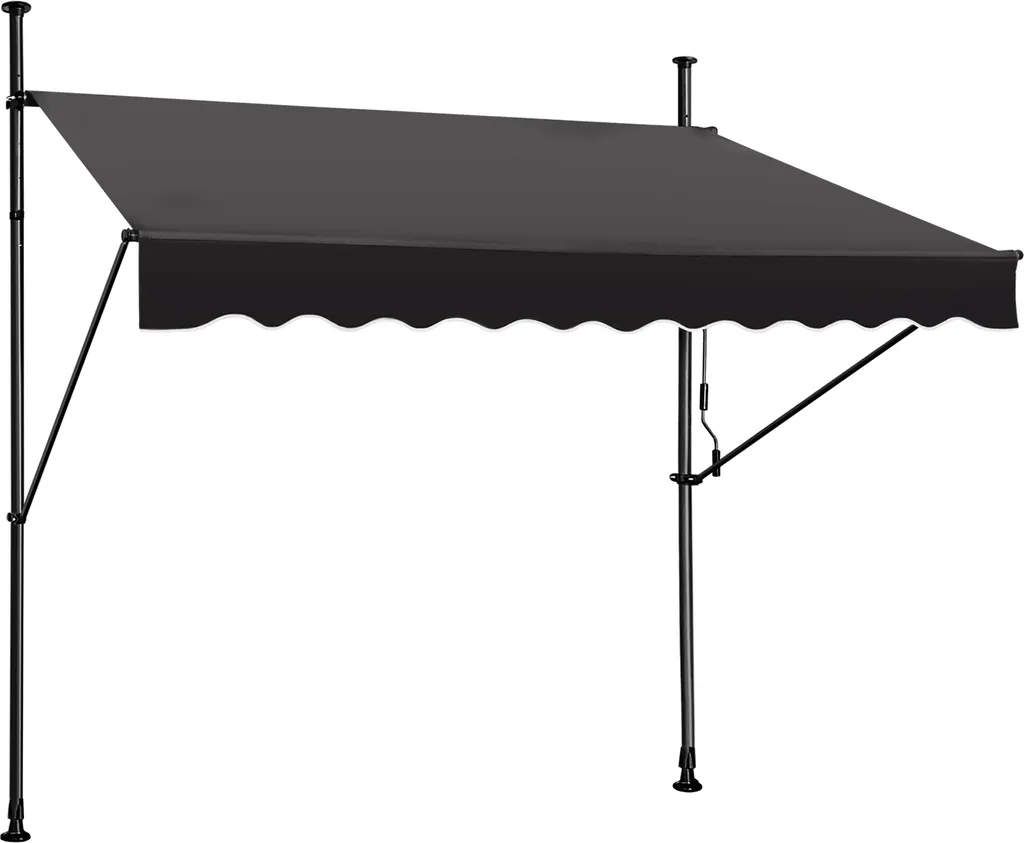 Tenda da Balcone 300x120 Antracite | Privacy a Scomparsa Senza Trapano