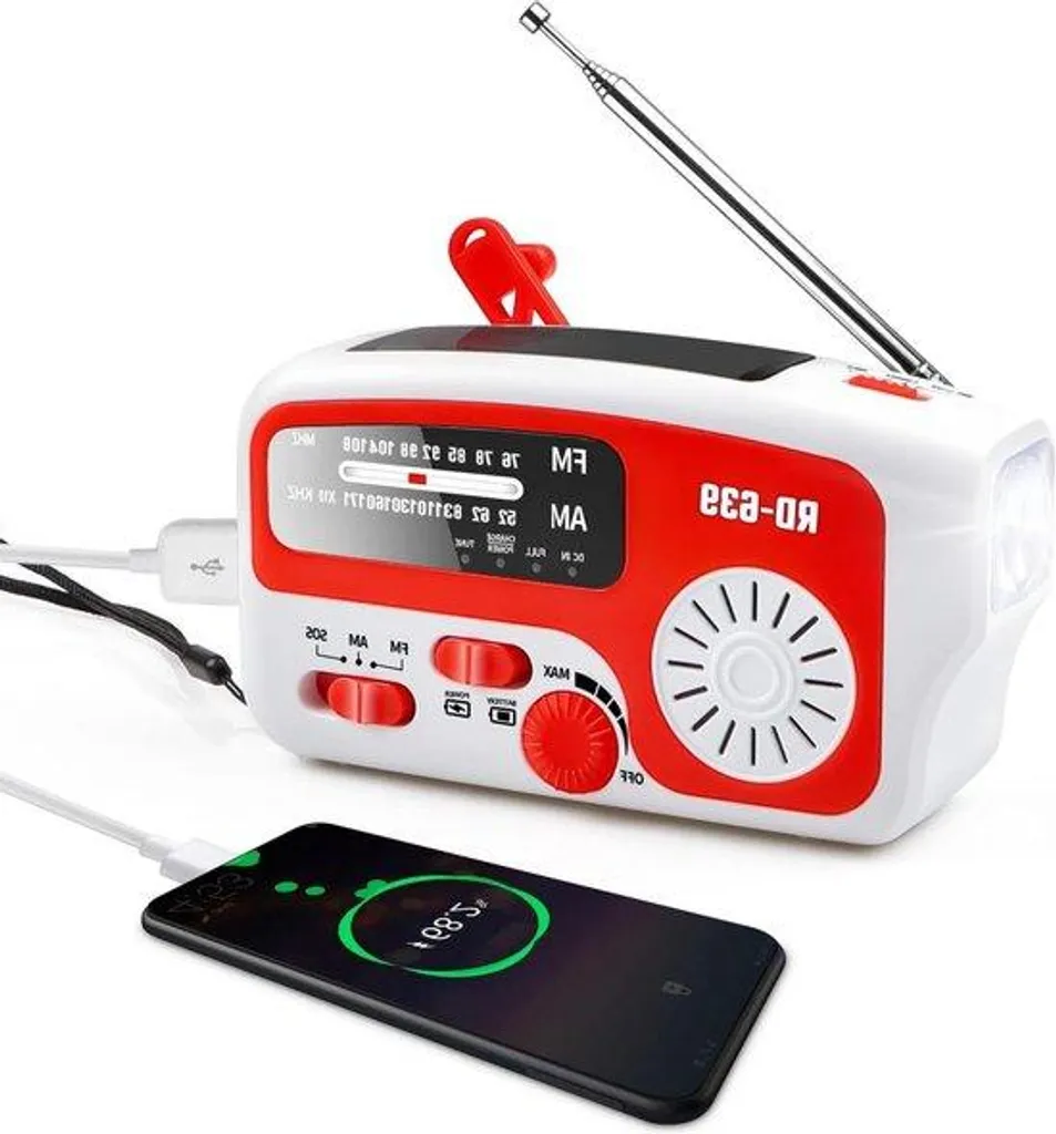 Radio de survie solaire dynamo avec batterie de secours et lampe de poche