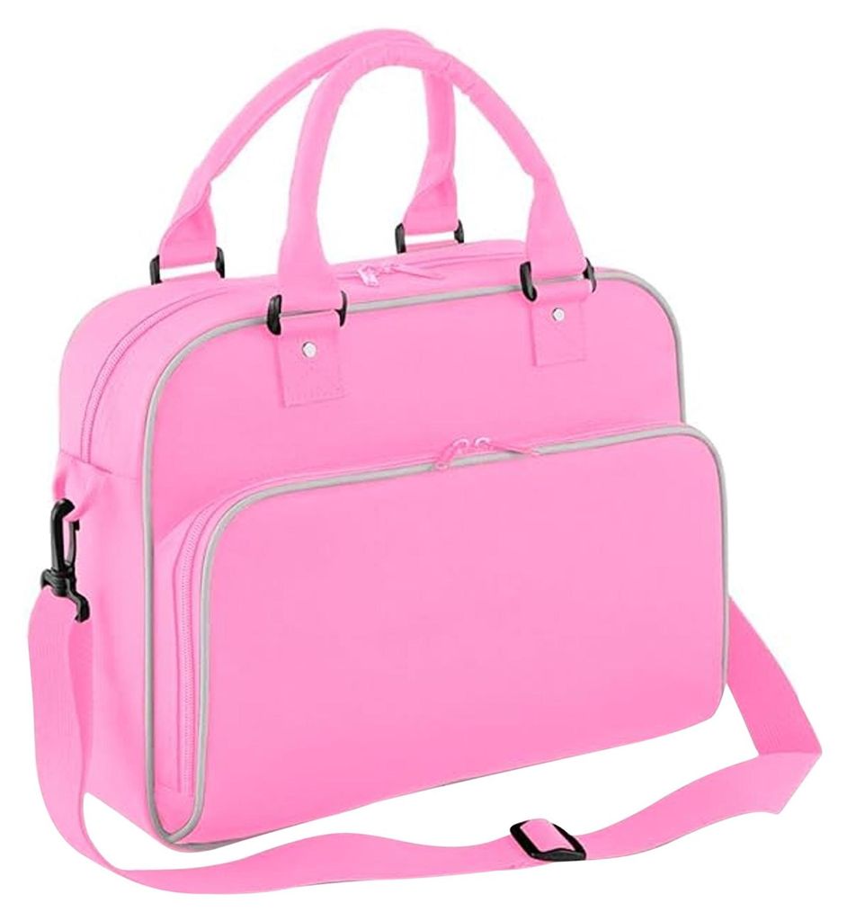 Bagbase Compact Junior Dance Messenger Tasche, 15 Liter FK187 (Einheitsgröße) (Pink/Hellgrau)