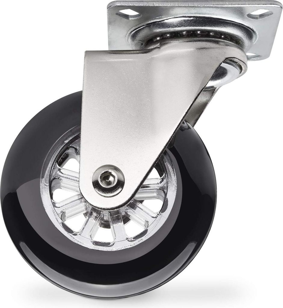 SOTECH Möbelrolle SWIFT Ø 75 mm schwarz Lenkrolle Transportrolle ohne Feststeller