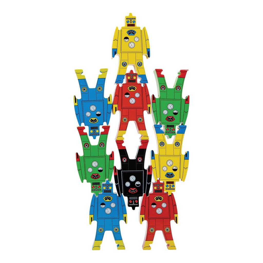Schylling Wooden Stacking Robots, Stapelblöcke, 3 Jahr(e), Holz, 9 Stück(e), 498,95 g