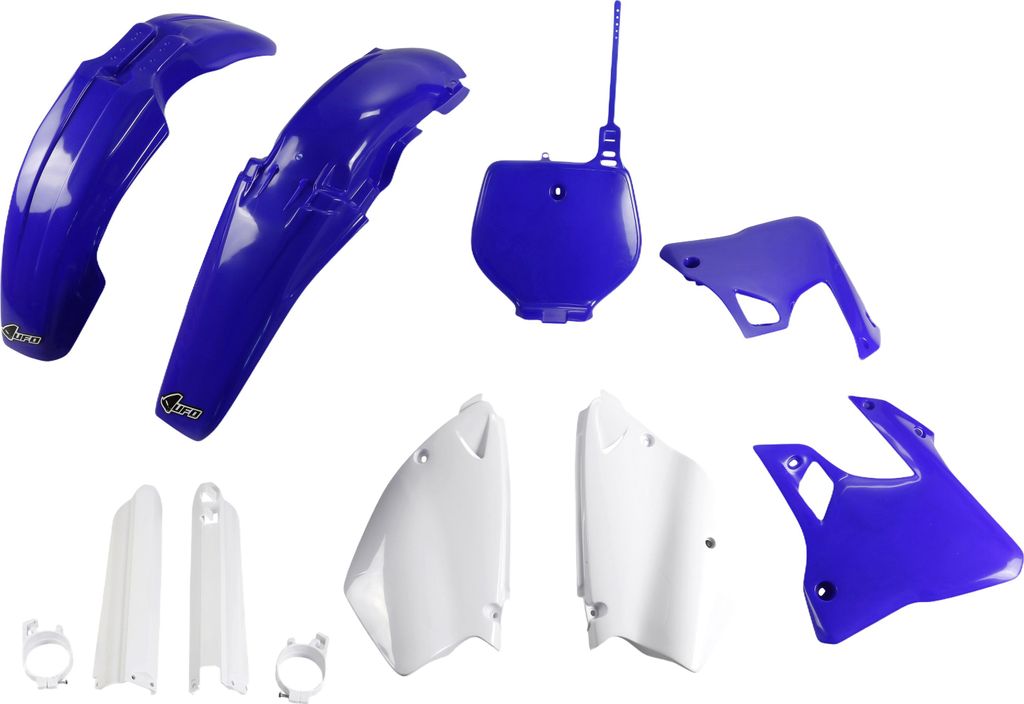 Verkleidungskit UFO PLAST 9-teilig Verkleidungssatz Kunststoff mit Gabelschutz, Farbe:blau / weiß