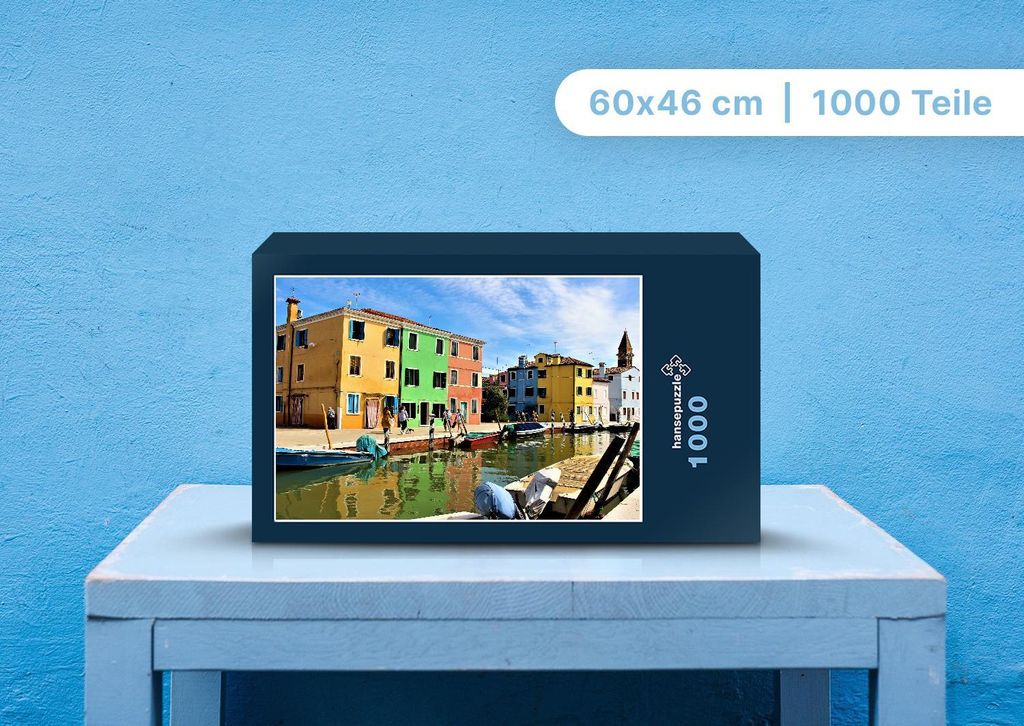 hansepuzzle 100149 - Kanal in Venedig Puzzle, 1000 Teile, Orte, 60,0 x 46,0cm mit hochwertiger Aufbewahrung, Kartonbox & Beutel