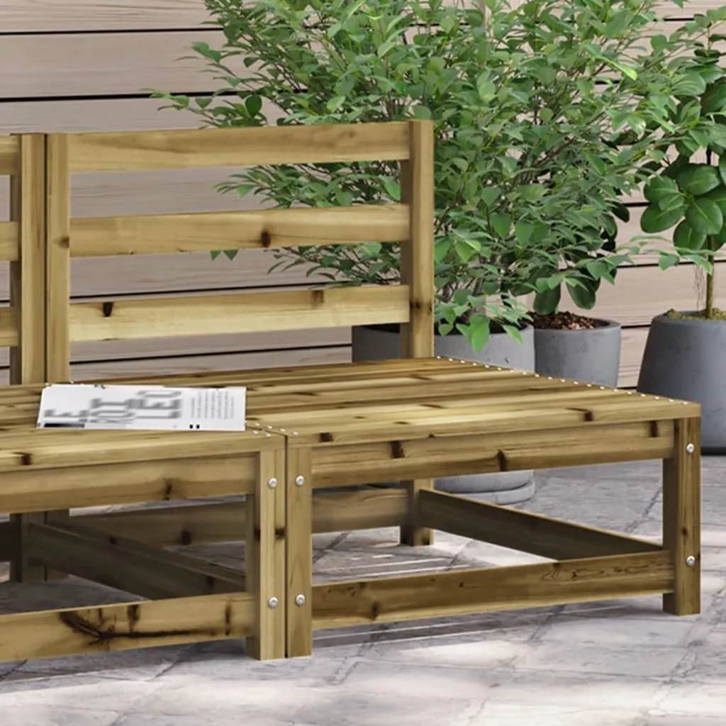 Modulo Divano Outdoor in Pino 70x70x67 | Design Nordico per Giardino - 2