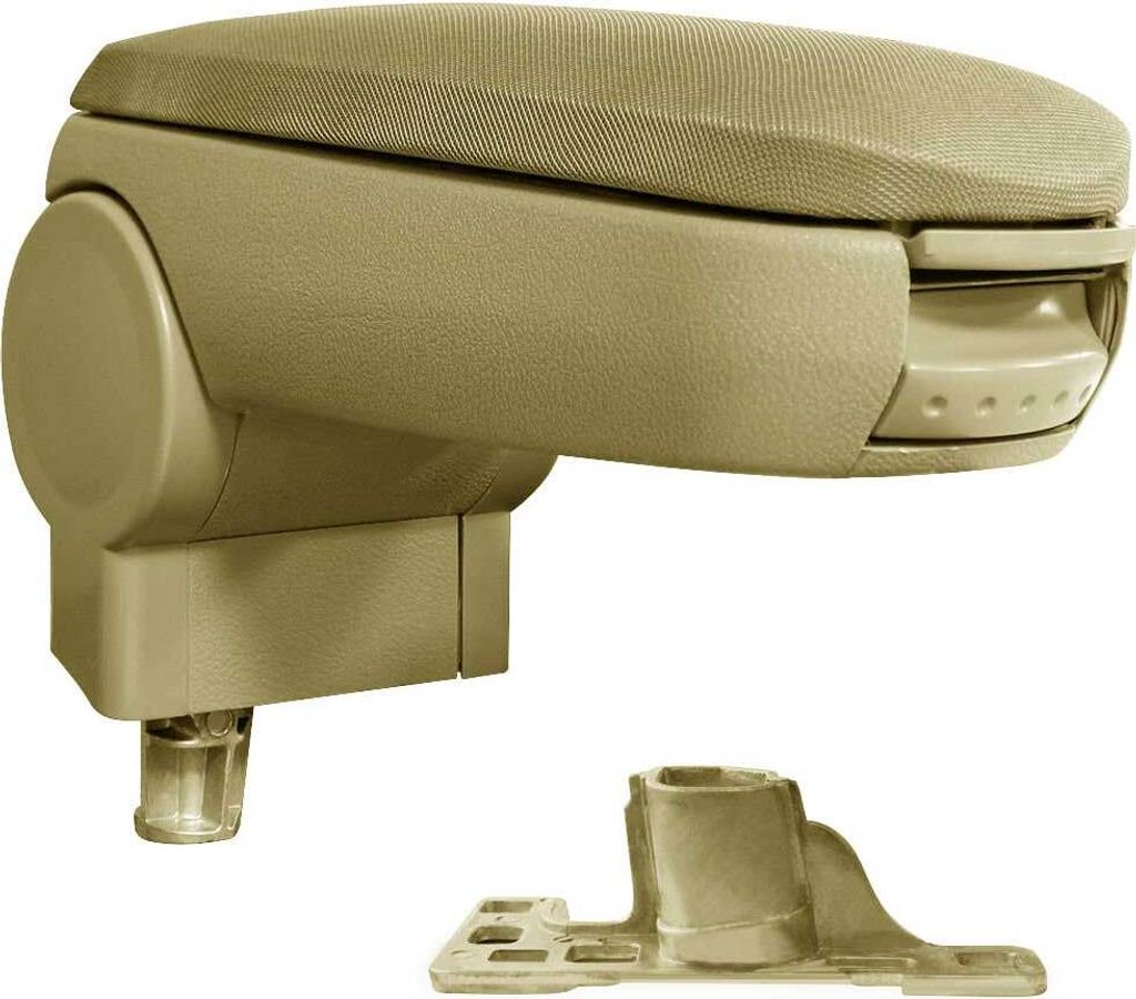 Armlehne Mittelarmlehne MAL Textil Bezug Beige für VW Passat 3B B5 + Variant, Farbe:Beige (Stoff)
