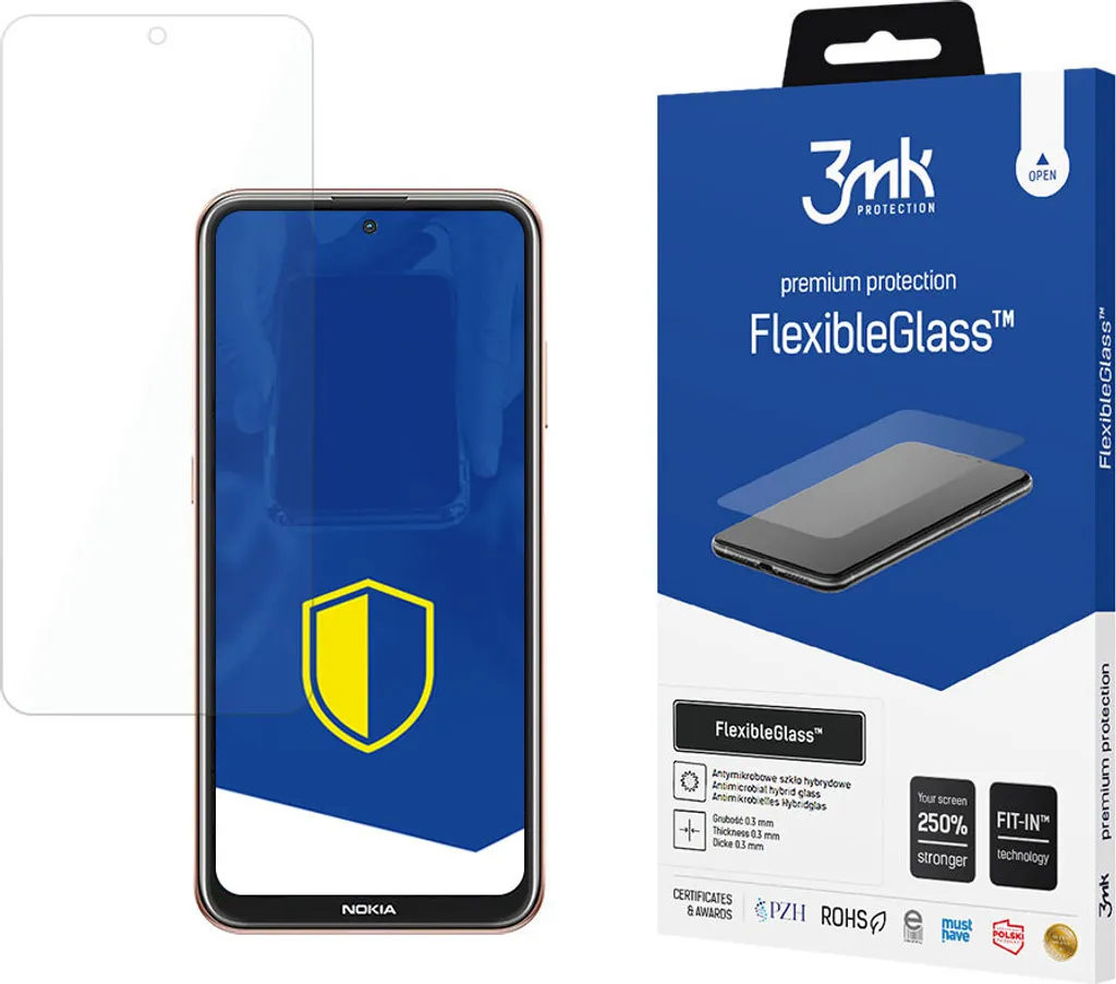 Vetro Flessibile 3mk per Nokia X20 - Protezione Display 7H Ultra Resistente