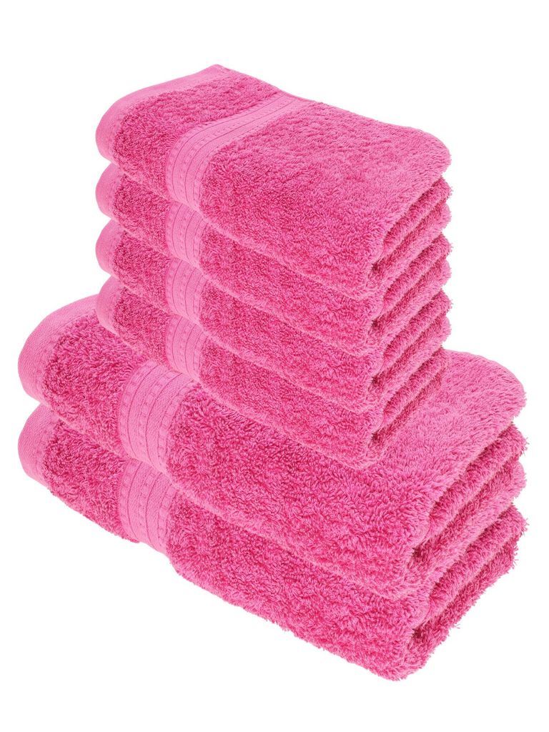 Julie Julsen BIO Duschtuch-Set 6 tlg. 2 Dusch- 4 Handtücher Pink