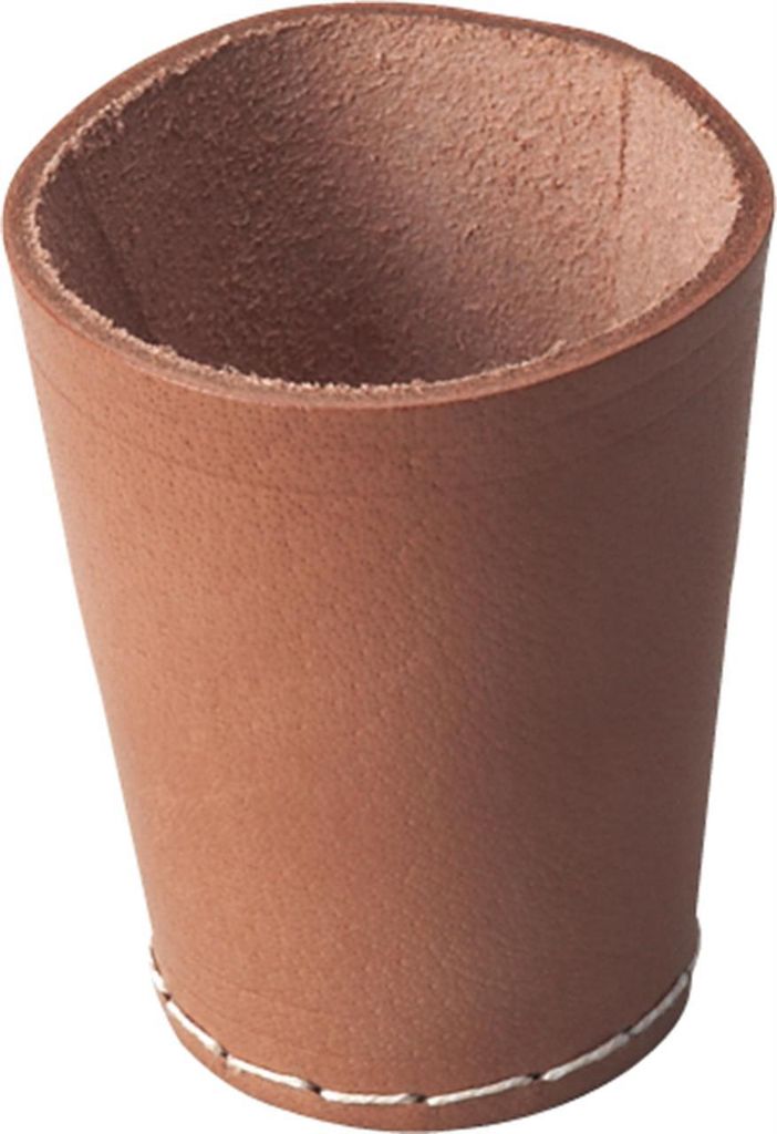 Leder-Würfelbecher nat. 8,5cm Produktbild 