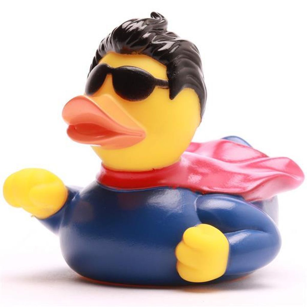 Badeente Superhero ohne Blitz Vinyl 8 cm