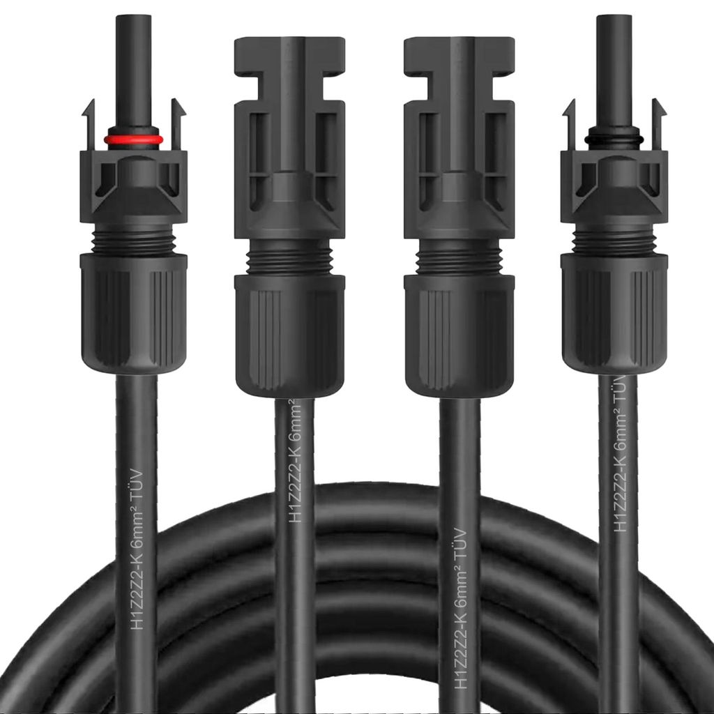 Solar Verlängerungskabel Solarkabel mit Stecker 4mm² 6mm² Kabel für SolarmoduleKabelquerschnitt:6mm²;Länge Kabel + Stecker:2x 15m inkl. 0% Mw...