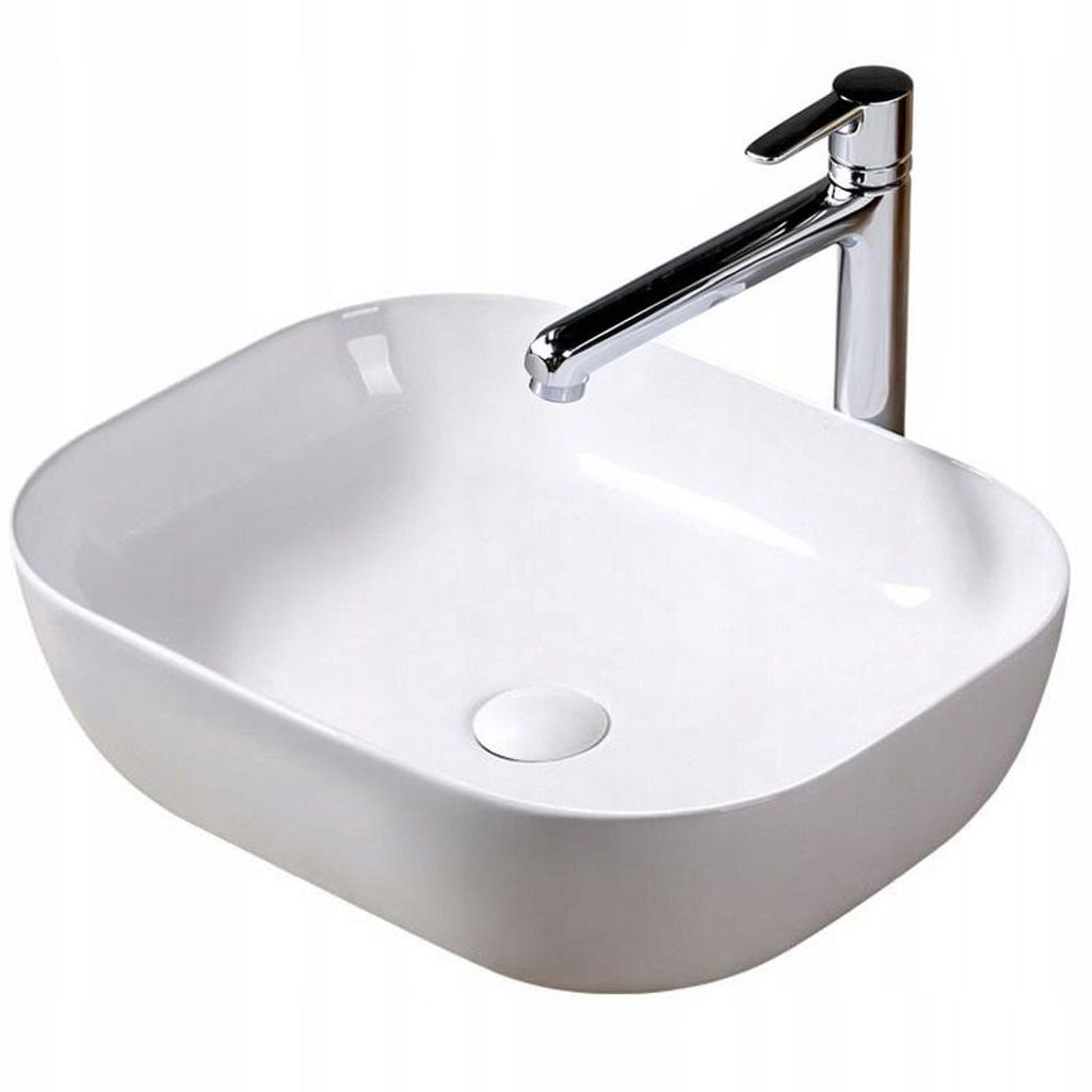 Lavabo da appoggio, lavabo da bagno, lavabo quadrato, Immagine del prodotto 