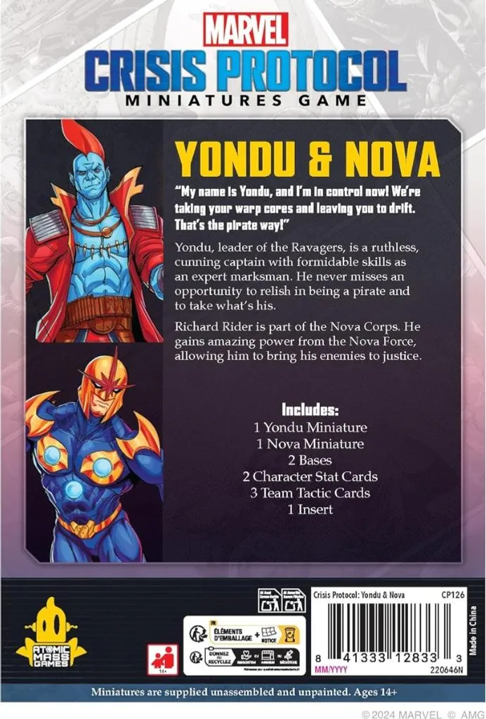 Marvel Crisis Protocol Nova et Yondu CP131 - Pack d'Extension Figurine - 2