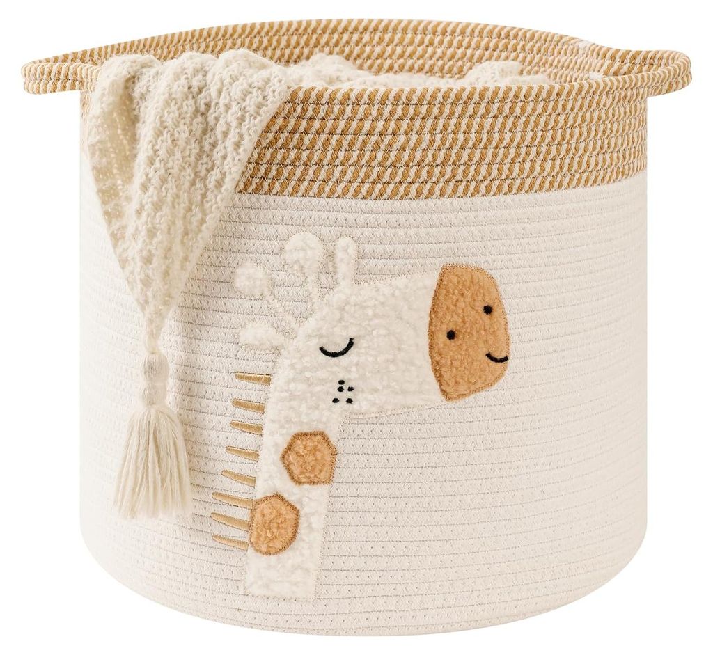 Aufbewahrungskorb für Wickeltische, Aufbewahrungskörbe fürs Kinderzimmer, Dekokorb, Aufbewahrungskorb für Babys, Spielzeugkorb für Kinder, Ges...