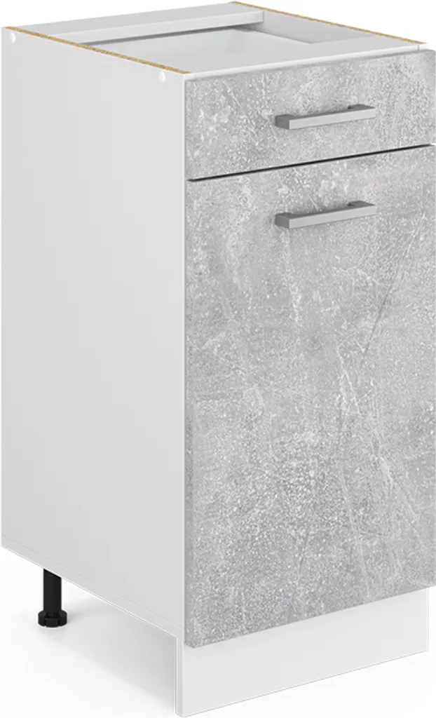Vicco R-Line Mobiletto Cucina 40 cm Cemento Bianco | Spazio e Ordine