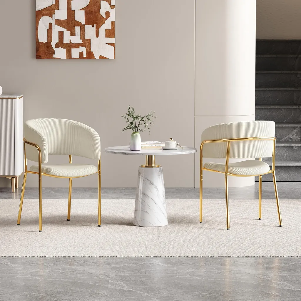 Lot de 2 chaises de salle à manger confortables avec accoudoirs Merax