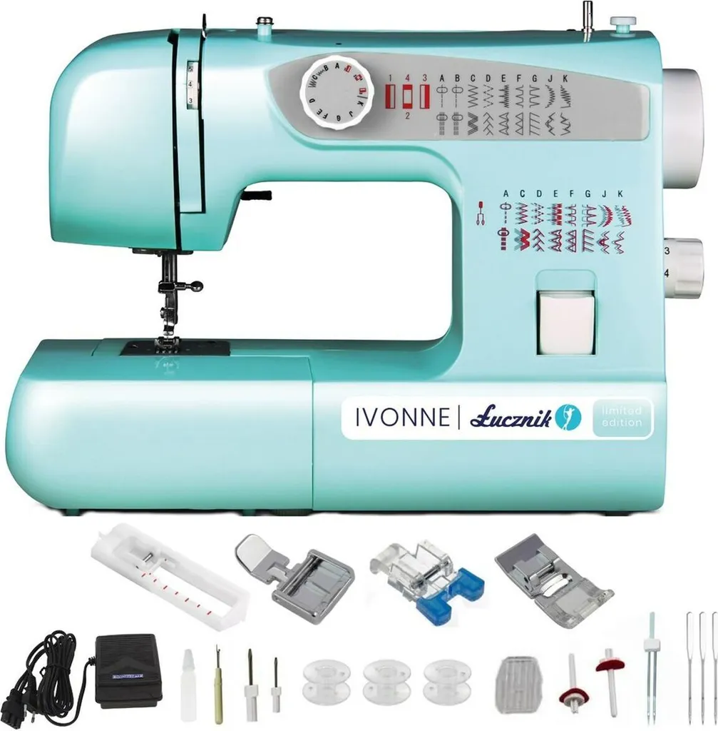 Machine à coudre Lucznik Ivonne Mint idéale pour la création mode