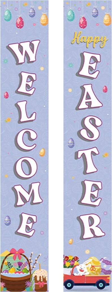 1 Paar Ostern Couplets Frohe Ostern Worte Kaninchenmuster Festliches wasserdicht-4