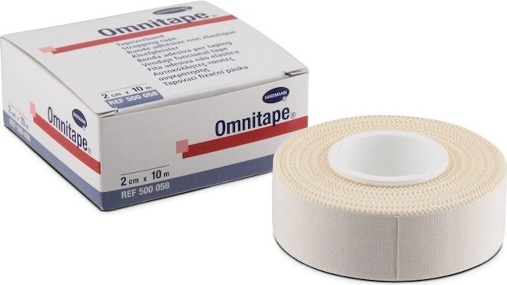 A box of HARTMANN Omnitape and a roll of the tape are shown against a white background.