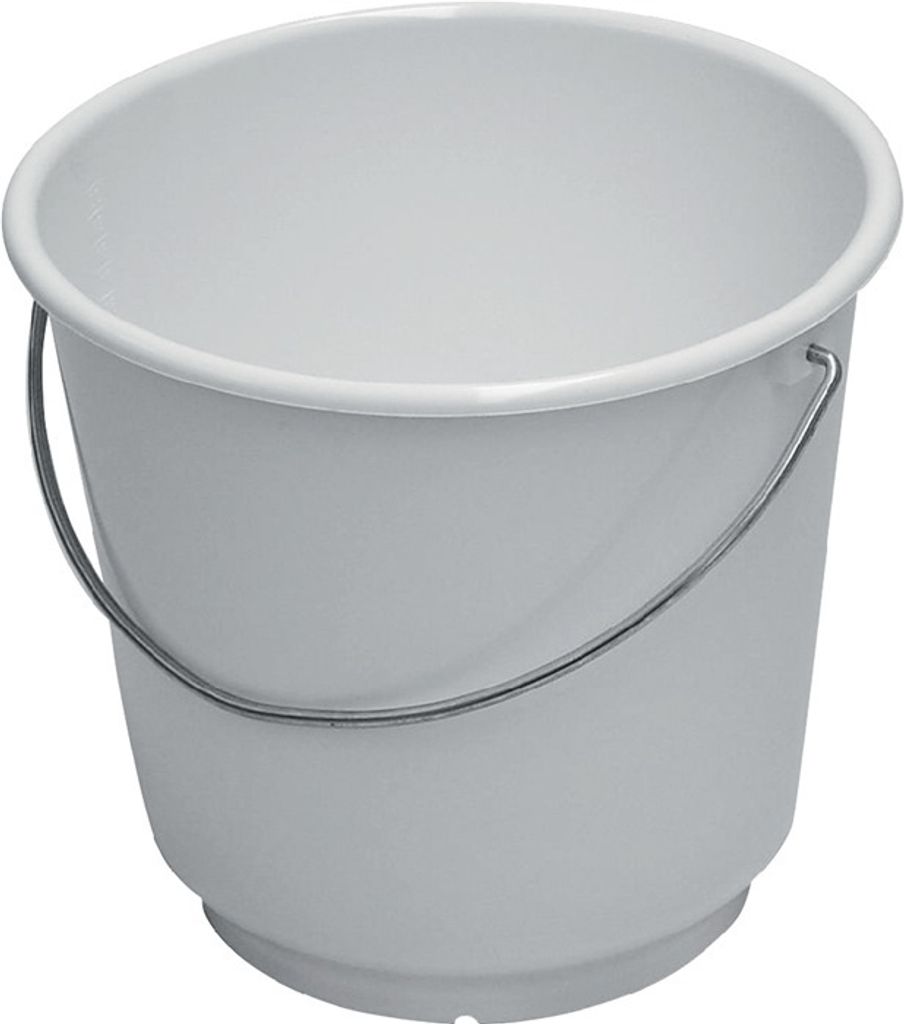 Lockweiler Eimer 20l mit Maßeinteilung, weiß, lebensmittelecht, Polyethylen, Metallbügel