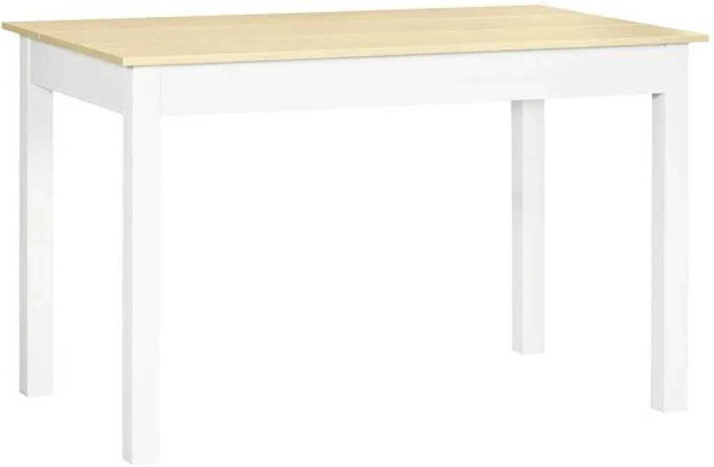 Table à manger bois stable anti-rayures jaune 4-6 places de 119cm