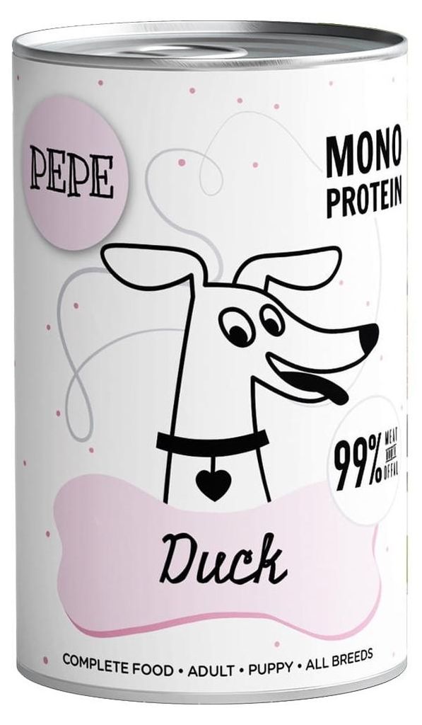 Karma morka dla psa Paka Zwierzaka Pepe Duck 99% kaczka Zdjęcie produktu 