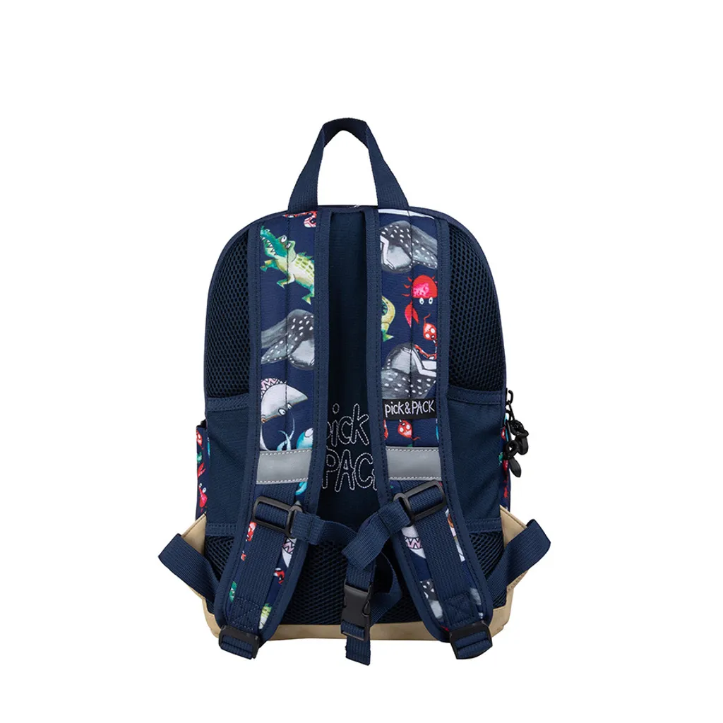 Sac à dos scolaire durable Pick & Pack 10L Navy - Polyester recyclé robuste - 5