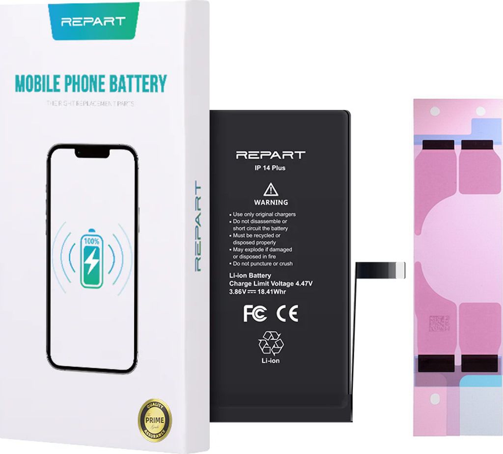 TRADEBIT REPART Akku Ersatz kompatibel für Apple iPhone 14 Plus - Li-Ion - 4770 mAh - Hohe Kapazität Ersatzakku