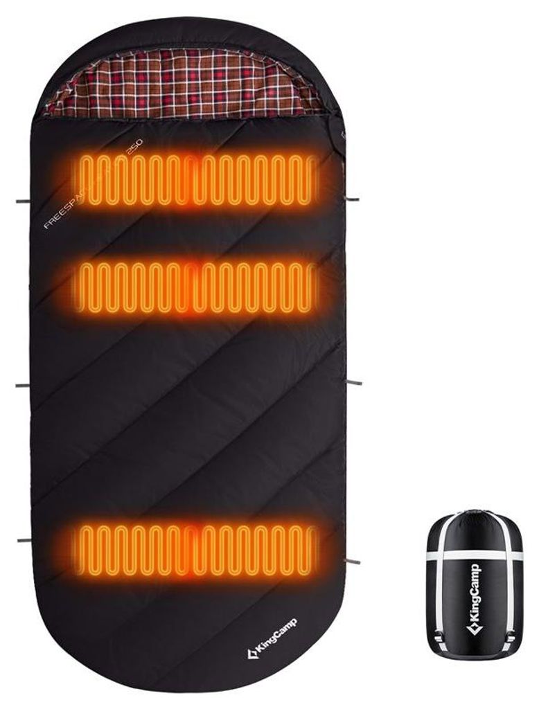 King Camp Verwarmde slaapzak, model FREE SPACE HEATING, Productafbeelding 
