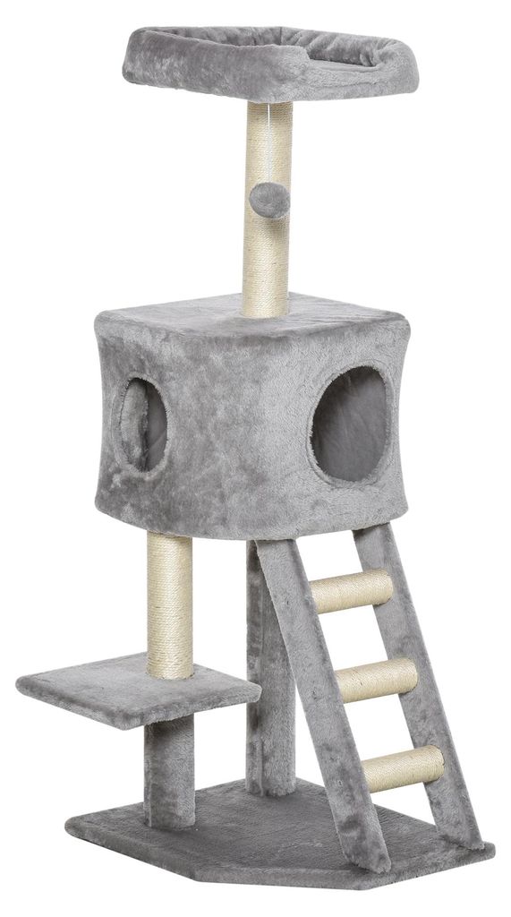 Kattenmeubel met rustplaats en krabpaal, model D30-349, met Productafbeelding 
