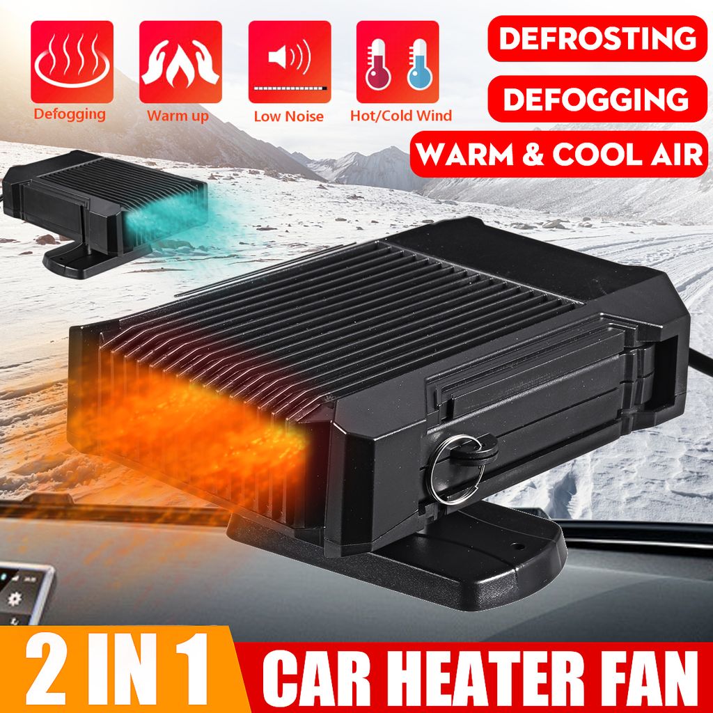 12V 2in1 Watt Auto Heizung Fan Demister Heizung Lüfter Defroster Warmluftgebläse 