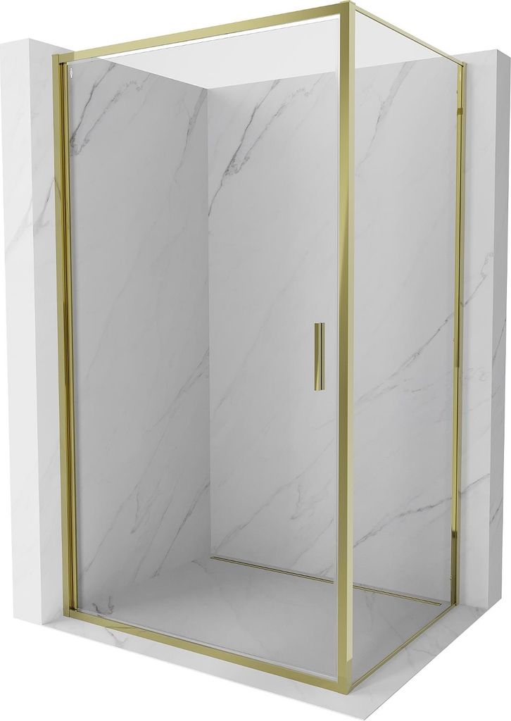 Mexen Exo Duschkabine mit Schwingtür 85 x 95 cm, transparent, gold - 817-085-095-50-00