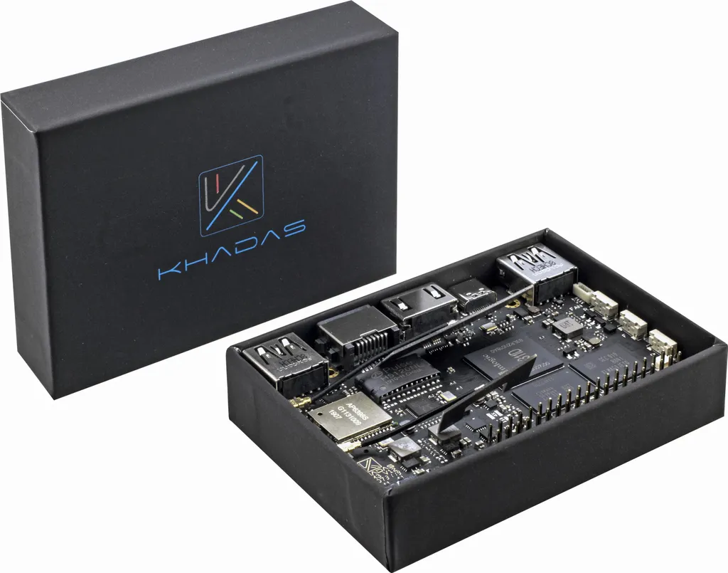 Khadas VIM3 Pro carte NPU 4Go LPDDR4X stockage 32Go eMMC rapide