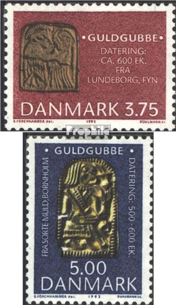 Briefmarken Dänemark 1993 Mi 1046-1047 (kompl.Ausg.) gestempelt Archäologische Funde