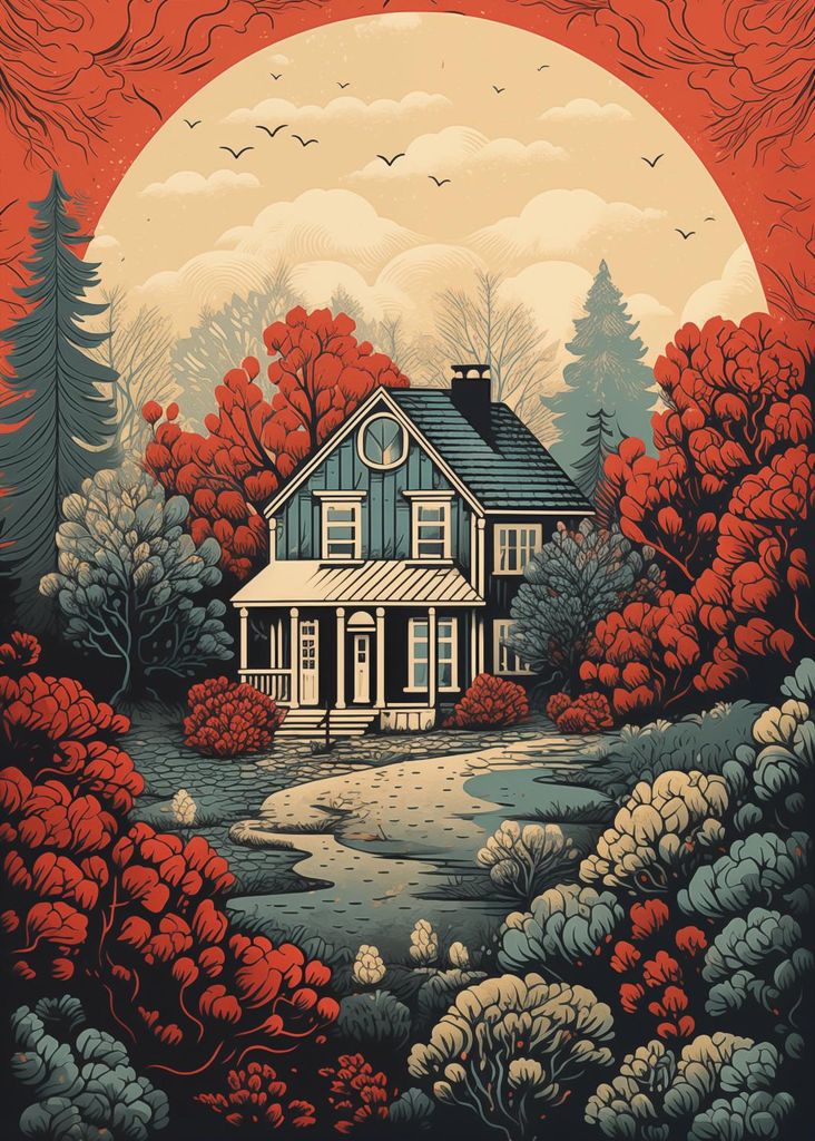 Plakat 25x35cm Rustikale Idylle