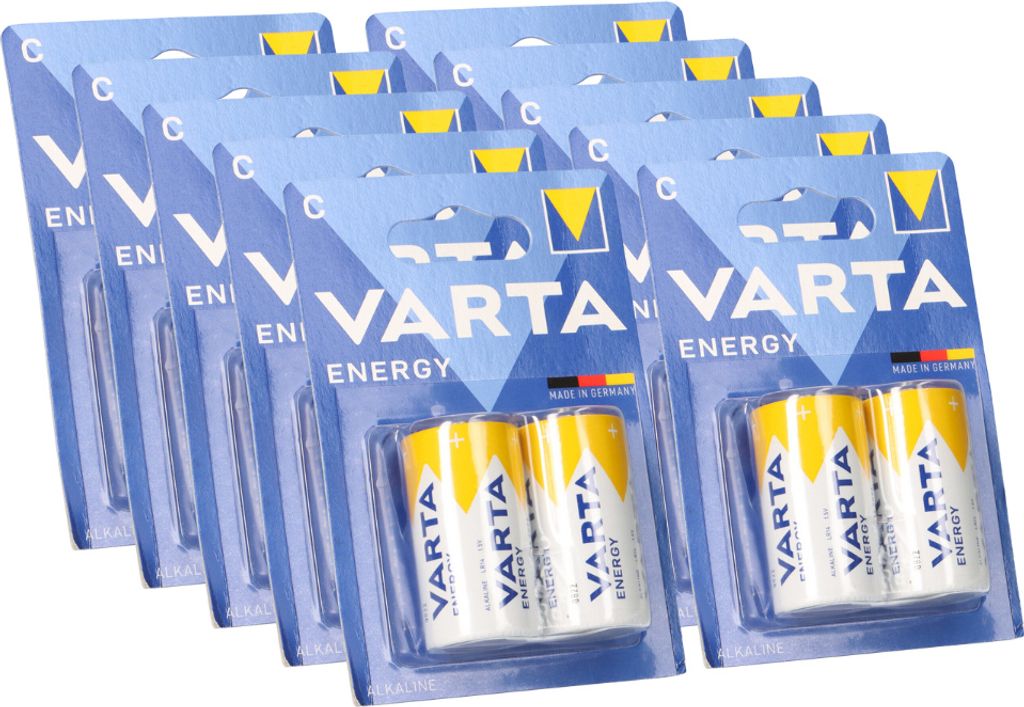 20x Varta Energy C Baby Batterie 1,5V AlMn im 2er Blister