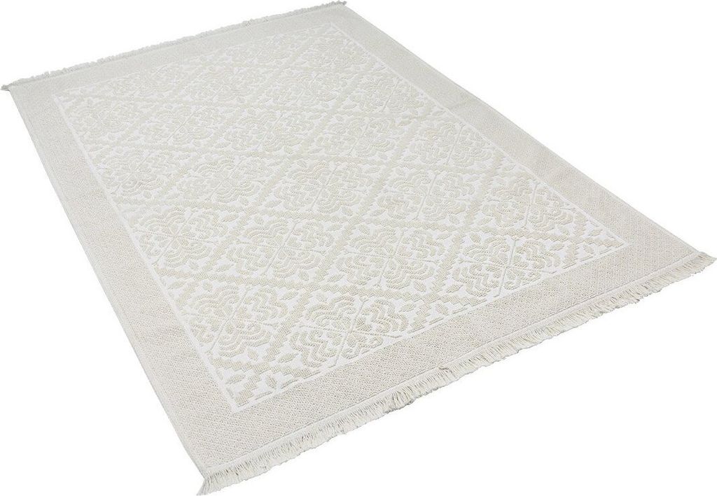 Jungengel In- & Outdoor Teppich Teppichläufer Sand / Beige Dantel Waschbar & Fußbodenheizungsgeeignet | 60x100 cm