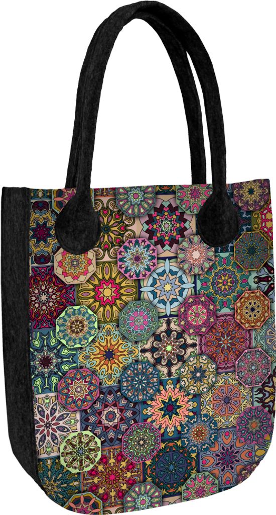 ARCO DESIGN Filztasche Handtasche CITY Anthrazit Valencia 42 x 35 cm