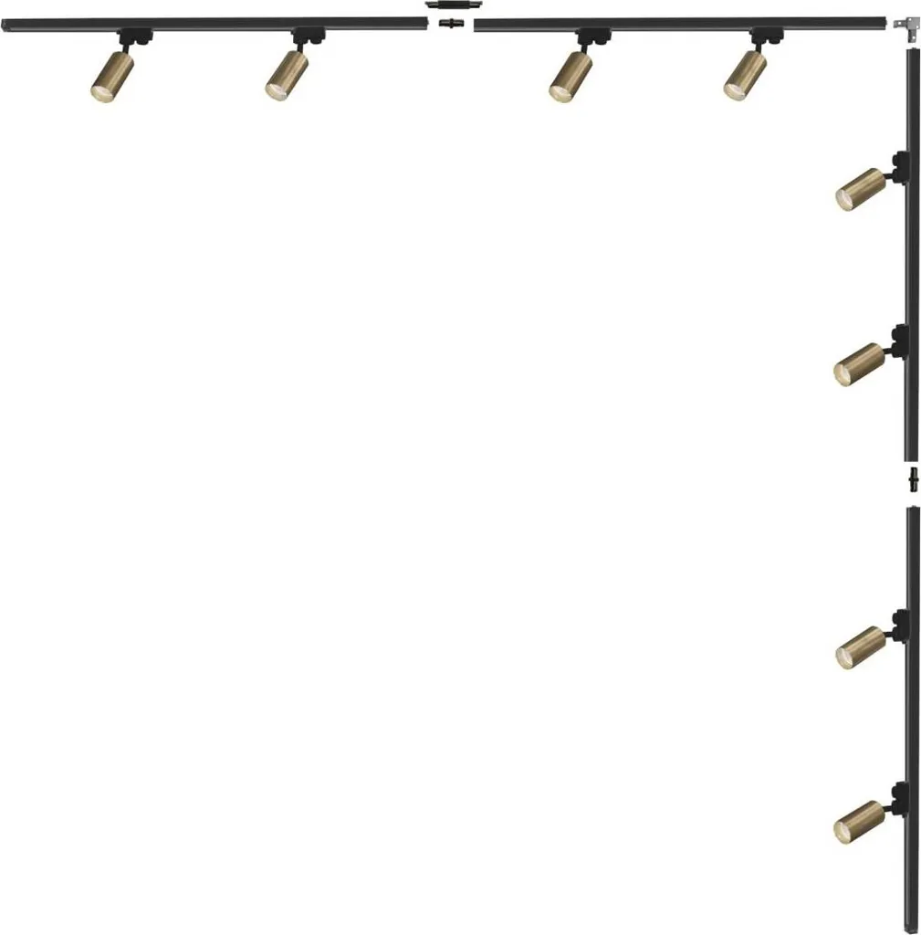 Kit rail L 4m noir or Zuma Line 3582 pour éclairer zones d'ombre