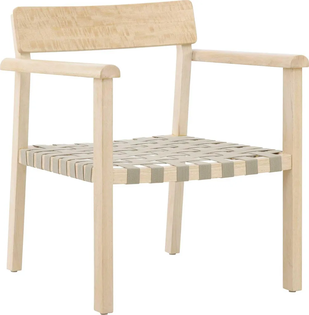 Fauteuil de salon design nature Krois - Siège confortable bois clair - 6