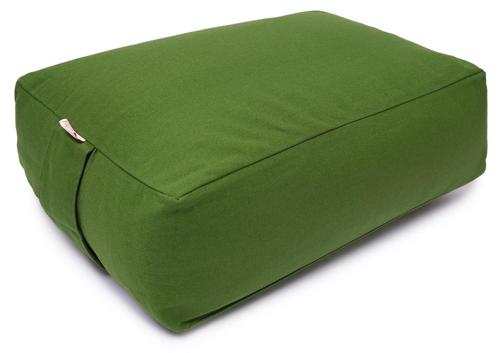 yogabox VIPASSANA Kissen XL - olive 45 x 33 x 14 cm Buchweizenschalen