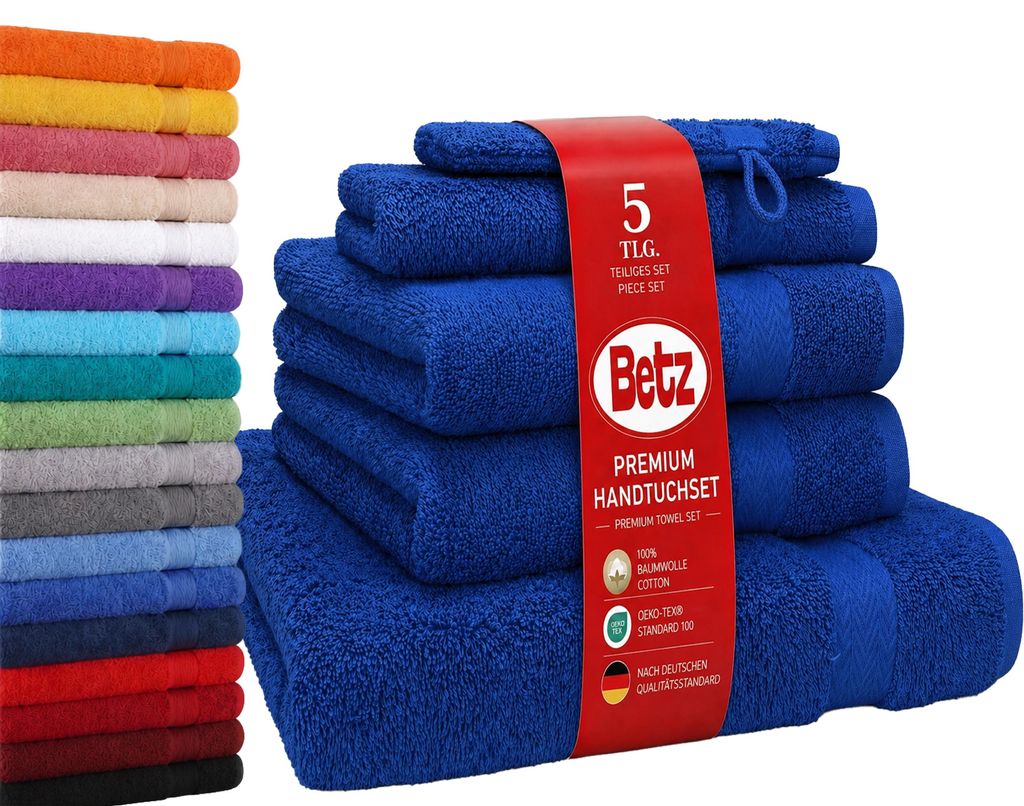 Betz 5-tlg. Handtuch-Set PREMIUM 1 Duschtuch 2 Handtücher 1 Produktbild 